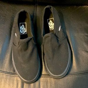 Plain black vans